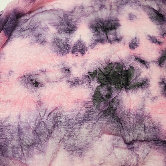 Tie Dye Sheer Neck Scarf Head Scarf Shoulder Wrap - Picture 4 of 7